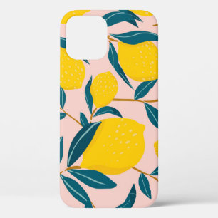 Case-Mate iPhone Case citrons illustrés : motif transparent rose