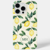 Coques Case-Mate iPhone Citrons jaunes monogrammes Initiales modernes Moti (Verso)