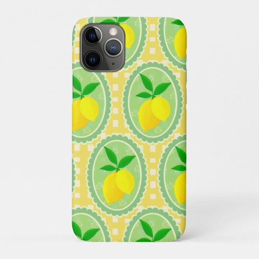 Coques Case-Mate iPhone Citrons jaunes rétro (Dos)