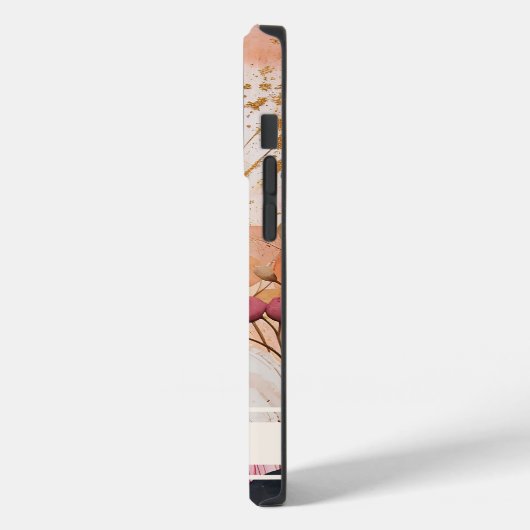 Coques Case-Mate iPhone citrouille aquarelle chute design avec nom (Verso / Gauche)