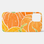Coques Case-Mate iPhone Citrouille de dessin, motif d'automne mignon. (Verso (horizontal))