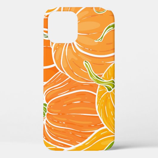 Coques Case-Mate iPhone Citrouille de dessin, motif d'automne mignon. (Verso)