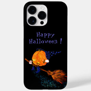 Coque Pour Pour iPhone 14 Pro Max Citrouille de la sorcière d'Halloween Volant Broom
