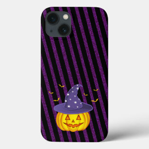 Case-Mate iPhone Case Citrouille d'Halloween et rayures noires