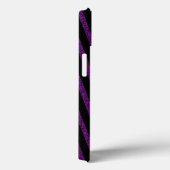 Coques Case-Mate iPhone Citrouille d'Halloween et rayures noires (Verso / Droite)