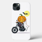 Coques Case-Mate iPhone Citrouille fait de la moto (Verso)
