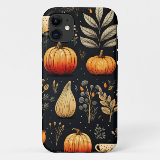 Coques Case-Mate iPhone Citrouille Feuille en chute d'automne (Dos)