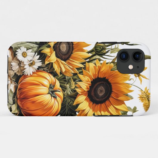 Coques Case-Mate iPhone Citrouille Feuille en chute d'automne (Dos (Horizontal))