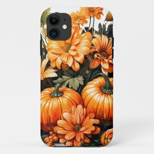 Coques Case-Mate iPhone Citrouille Feuille en chute d'automne (Dos)