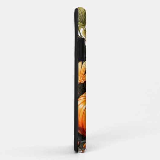 Coques Case-Mate iPhone Citrouille Feuille en chute d'automne (Dos/Droite)