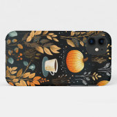 Coques Case-Mate iPhone Citrouille Feuille en chute d'automne (Dos (Horizontal))