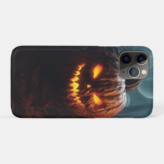 Coques Case-Mate iPhone Citrouille mal (Dos (Horizontal))