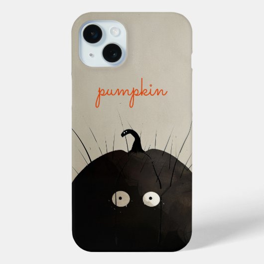 Coques Case-Mate iPhone Citrouille noir (Verso)