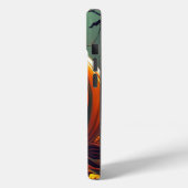 Coques Case-Mate iPhone Citrouille orange effrayant avec visage, Halloween (Verso / Gauche)