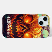 Coques Case-Mate iPhone Citrouille orange effrayante avec visage, Hallowee (Verso (horizontal))