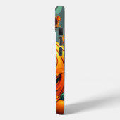 Coques Case-Mate iPhone Citrouille orange effrayante avec visage, Hallowee (Verso / Gauche)
