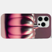 Coques Case-Mate iPhone Citrouille rose brillant (Verso (horizontal))