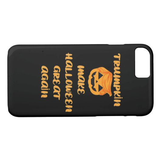 Coques Case-Mate iPhone Citrouille Trumpkin Halloween Design - Funny Autom (Dos (Horizontal))