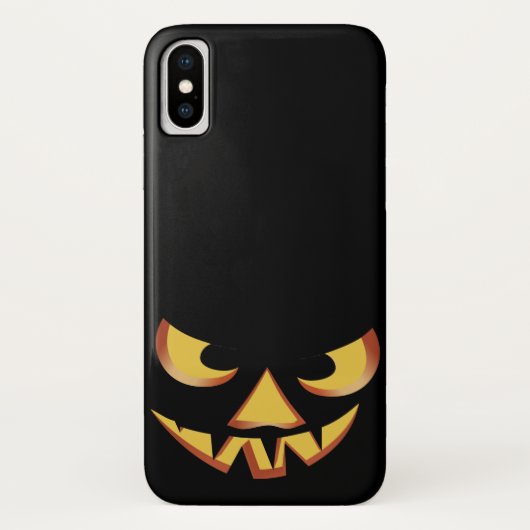 Coques Case-Mate iPhone Citrouille visage 3 pour Halloween (Dos)