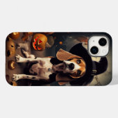 Coques Case-Mate iPhone Citrouilles Beagle Halloween Épouvantables (Verso (horizontal))
