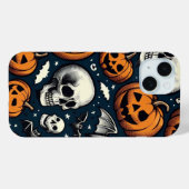 Coques Case-Mate iPhone Citrouilles & Crânes (Verso (horizontal))