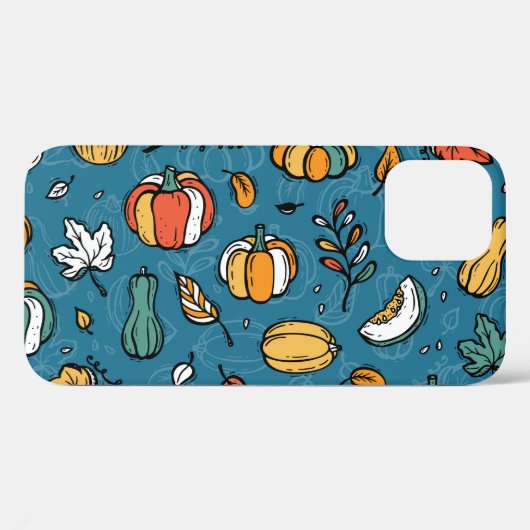 Coques Case-Mate iPhone Citrouilles d'automne : Légumes tirés à la main (Verso (horizontal))