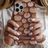 Coques Case-Mate iPhone Citrouilles d'automne marron neutre