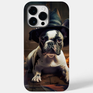 Coque Pour Pour iPhone 14 Pro Max Citrouilles d'Halloween effrayantes de Bouledogues