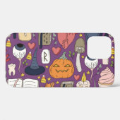 Coques Case-Mate iPhone Citrouilles d'Halloween, motif sans couture de sor (Verso (horizontal))