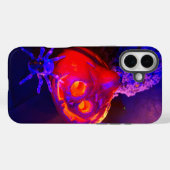 Coques Case-Mate iPhone Citrouilles Halloween néon (Verso (horizontal))