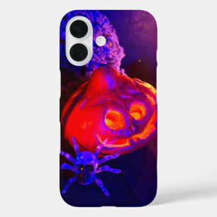 Coques iPhone 16 Citrouilles Halloween néon