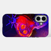 Coques Case-Mate iPhone Citrouilles néon (Verso (horizontal))