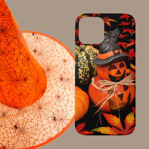 Case-Mate iPhone Case Citrouilles sculptés d'Halloween avec feuilles d'a