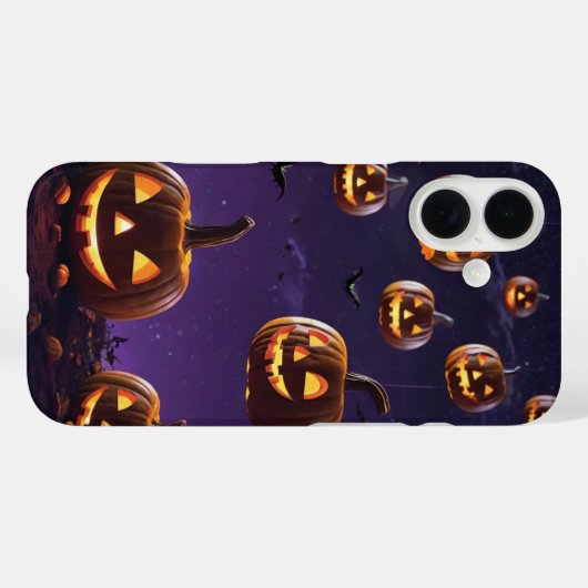 Coques Case-Mate iPhone Citrouilles volants (Verso (horizontal))