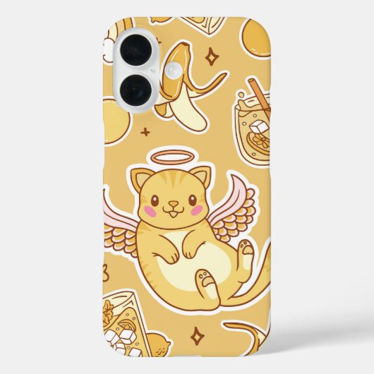 Coques Case-Mate iPhone Citrus Angel Kitty Sweet Lemon (Verso)