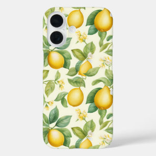 Coques iPhone 16 Citrus aux fleurs de citron méditerranéen