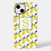Coques Case-Mate iPhone Citrus citron moderne Nom du monogramme (Verso)
