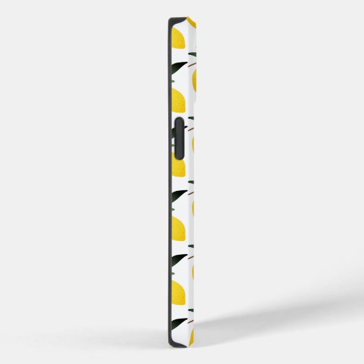 Coques Case-Mate iPhone Citrus citron moderne Nom du monogramme (Verso / Droite)