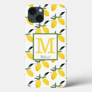 Case-Mate iPhone Case Citrus citron Nom du monogramme