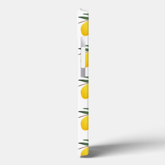 Coques Case-Mate iPhone Citrus citron Nom du monogramme (Verso / Gauche)