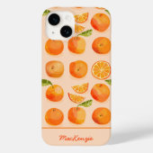 Coques Case-Mate iPhone Citrus Orange personnalisé (Verso)