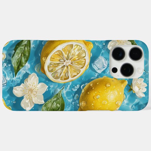 Coques Case-Mate iPhone Citrus Splash Lemon (Verso (horizontal))