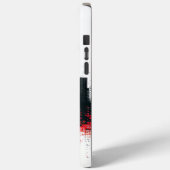 Coques Case-Mate iPhone Cityscape moderne noire et rouge (Verso / Gauche)