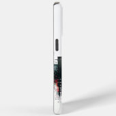Coques Case-Mate iPhone Cityscape moderne noire et rouge (Verso / Droite)