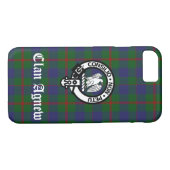 Coques Case-Mate iPhone Clan Agnew Crest Badge et Tartan (Dos (Horizontal))