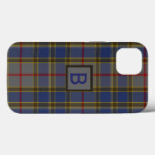 Coques Case-Mate iPhone Clan Balfour Plaid Monogramme (Verso (horizontal))