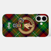 Coques Case-Mate iPhone Clan Boyd Crest sur Tartan (Verso (horizontal))