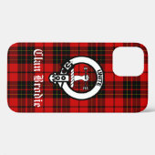 Coques Case-Mate iPhone Clan Brodie Crest Badge et Tartan (Verso (horizontal))