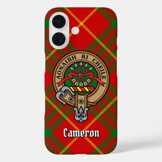 Coques Case-Mate iPhone Clan Cameron Crest sur Tartan (Verso)