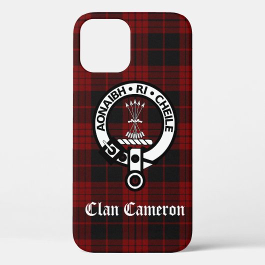 Coques Case-Mate iPhone Clan Cameron Crest & Tartan (Verso)